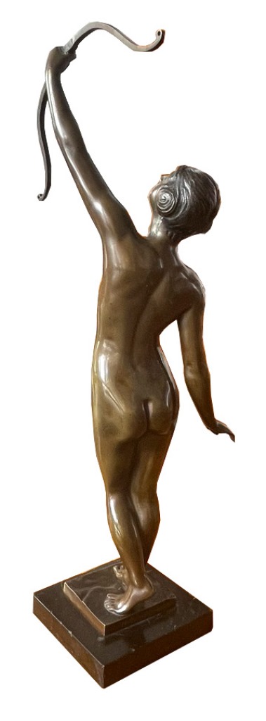 Art Nouveau bronze back