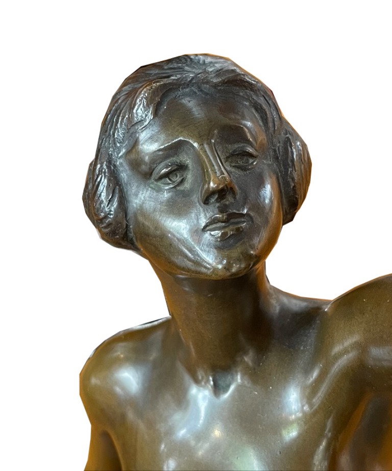 Art Nouveau bronze Face