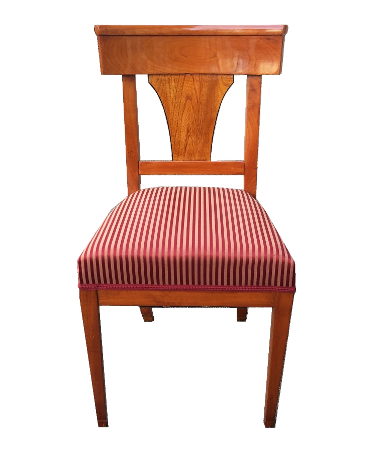 Serie von 6 Kirschbaumstühlen front