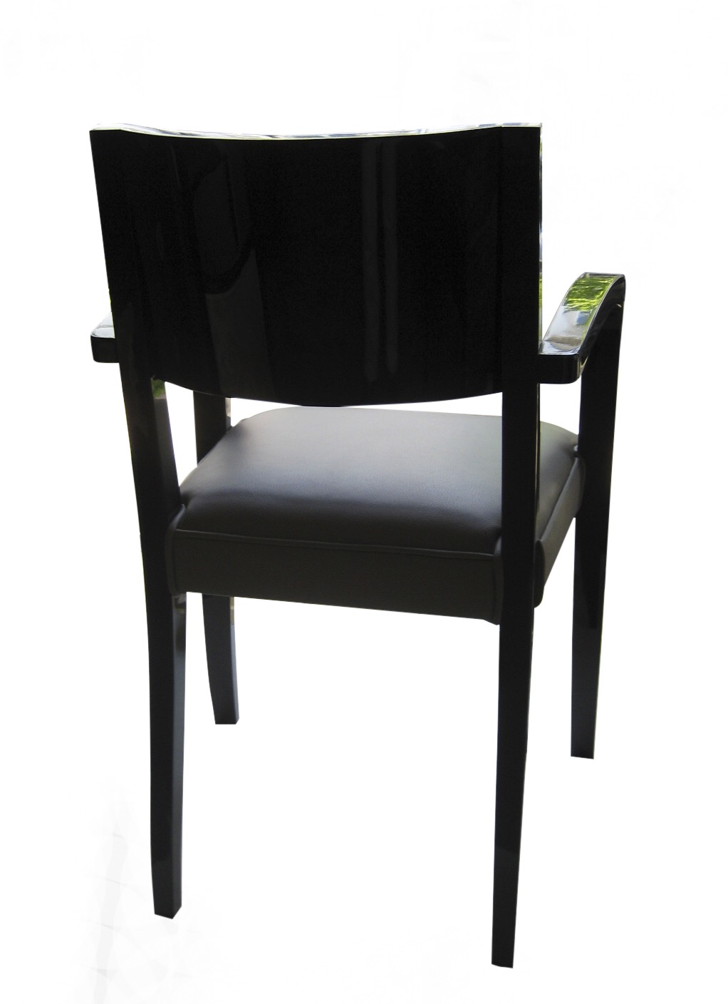 Schwarze Art Déco Stühle