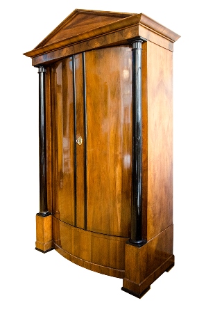 Zierlicher<br>Biedermeier Schrank seitlich