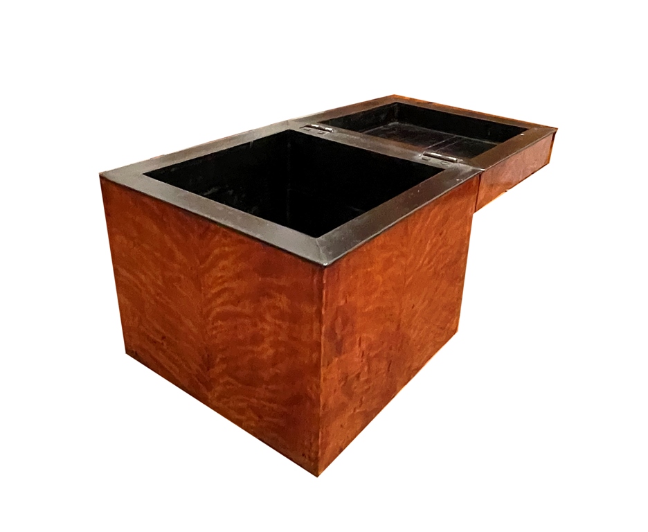 Biedermeier casket open