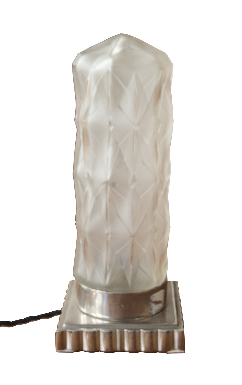 Cylindrical Art Deco table lamp