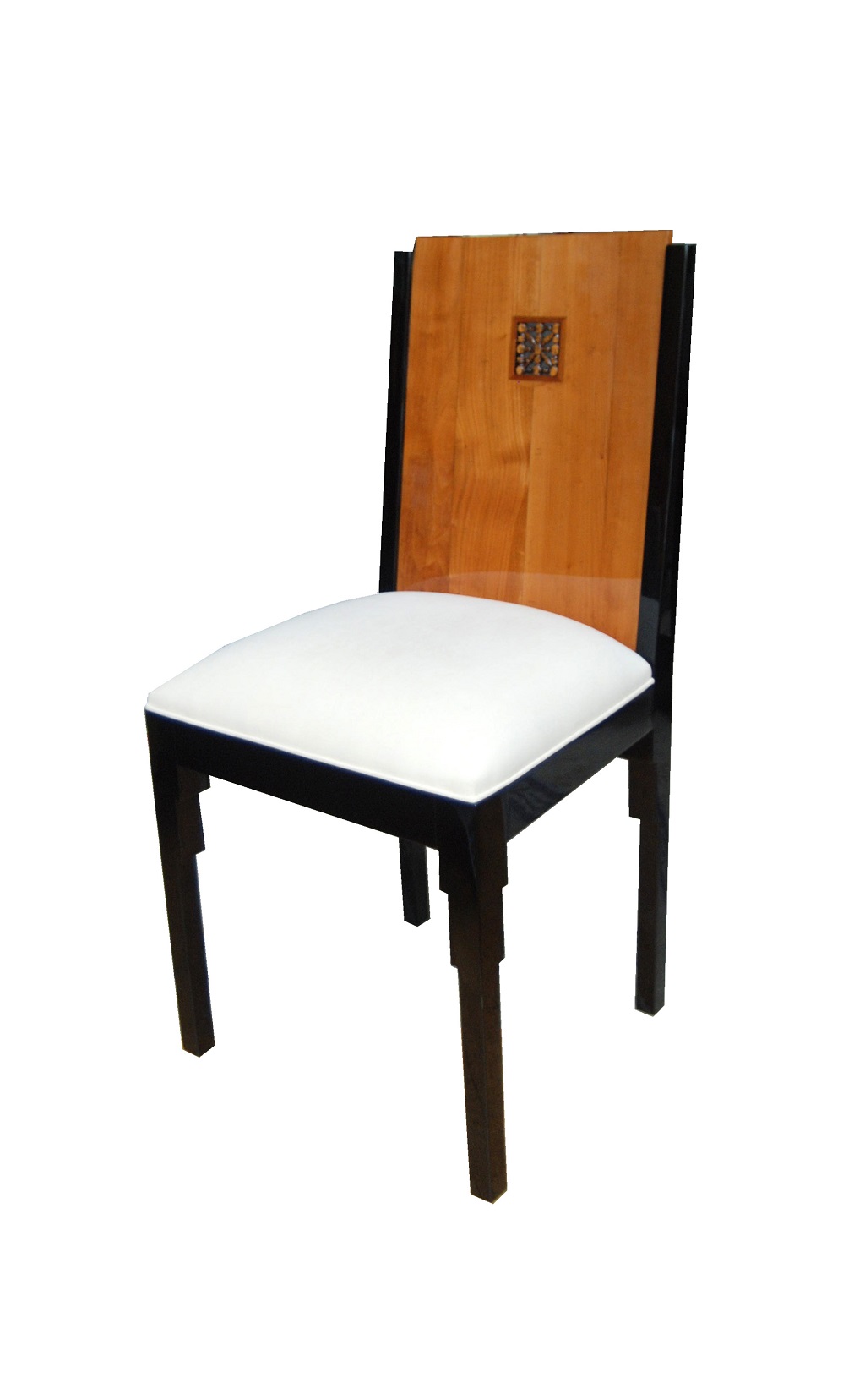 Art Déco Sitzgruppe Kirschbaum mit Schwarzlack