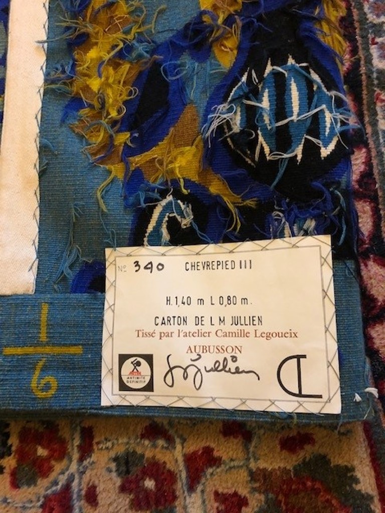 Tapestry signed Aubusson Etikett