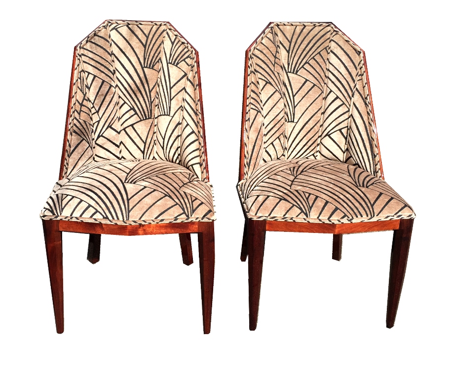 Art Déco Stühle Palisander