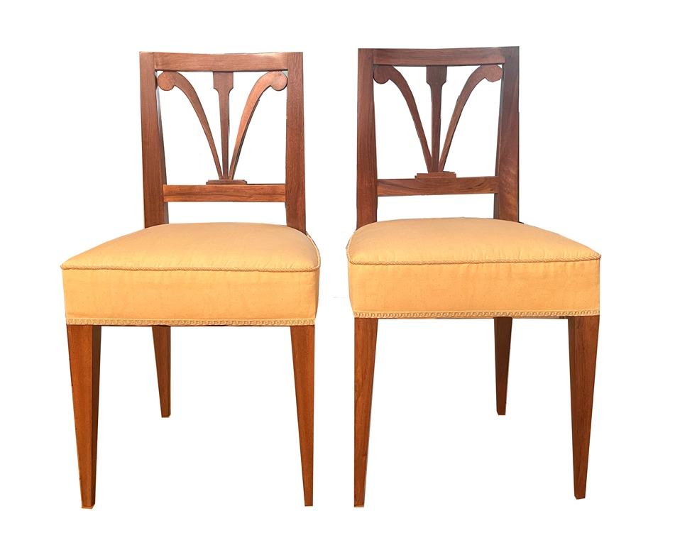 Paar schlichte Biedermeier Stühle