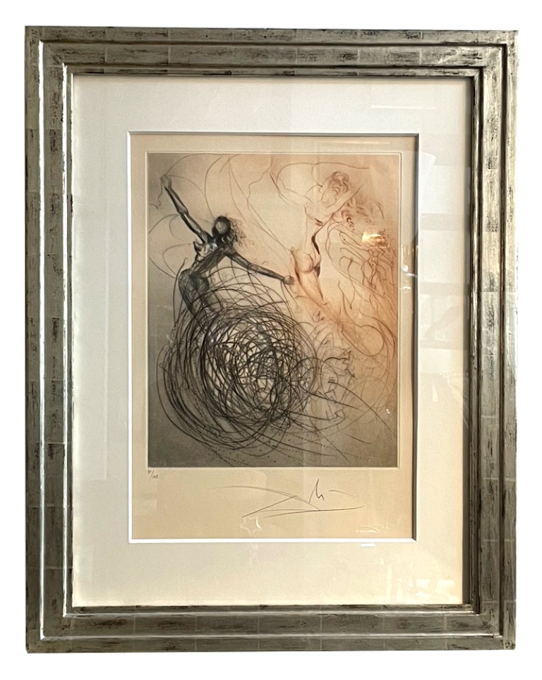 Salvador Dali signed etching