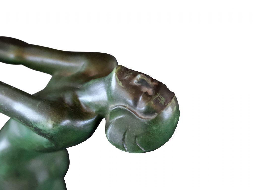 Bronze table lamp face