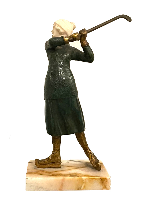 Chryselephantine Bronze Elfenbein Figur