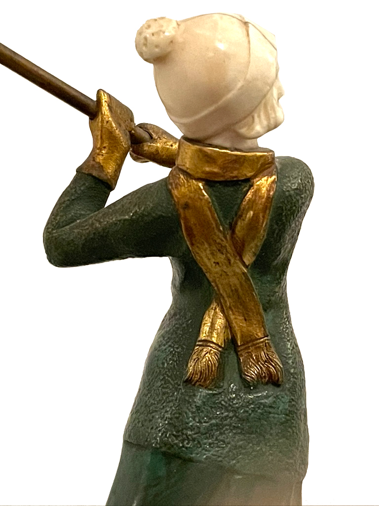 Chryselephantine Bronze Elfenbein Figur
