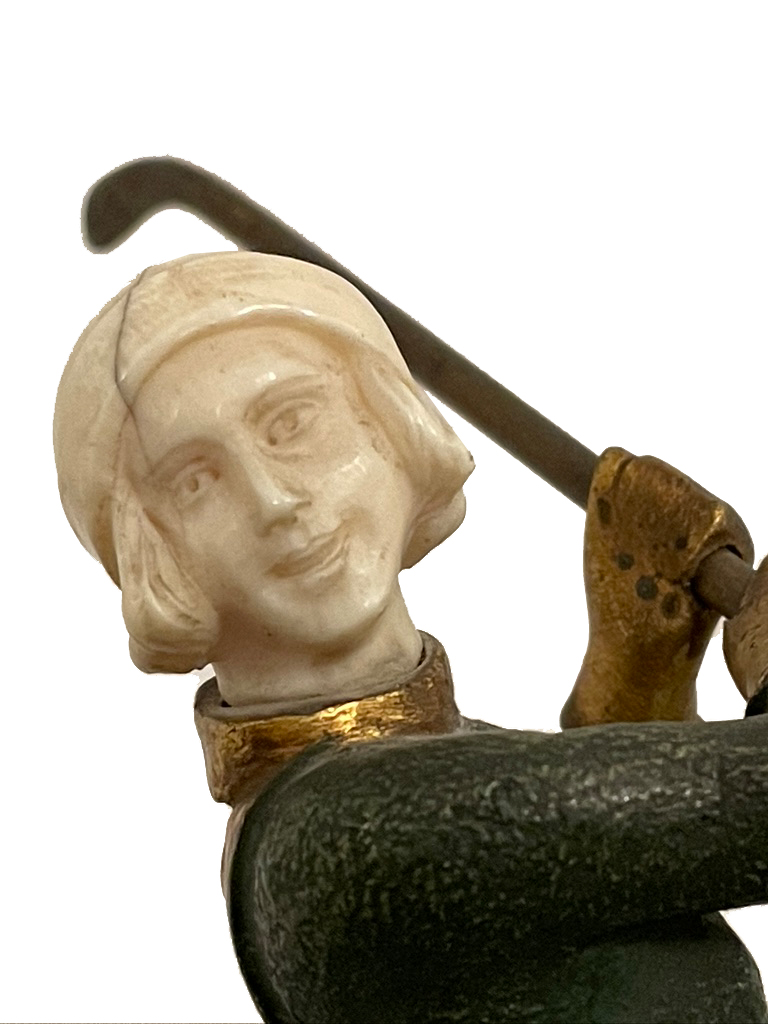 Chryselephantine Bronze Elfenbein Figur