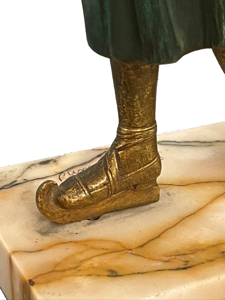 Chryselephantine Bronze Elfenbein Figur